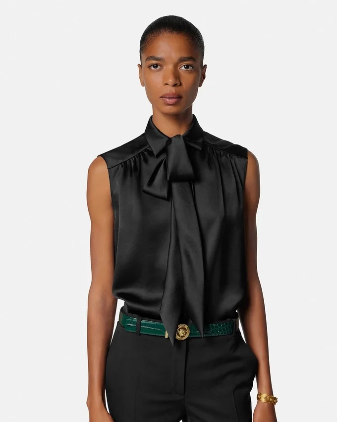 Chemise Lavallière en satin Chemise Lavallière en satin