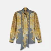 Chemise Lavallière en soie foulard léopard Chemise Lavallière en soie foulard léopard