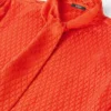 Chemise Lavallière en soie jacquard à motif V intégral Chemise Lavallière en soie jacquard à motif V intégral