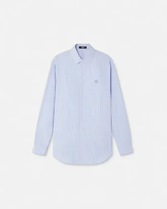 Chemise rayée brodée Medusa