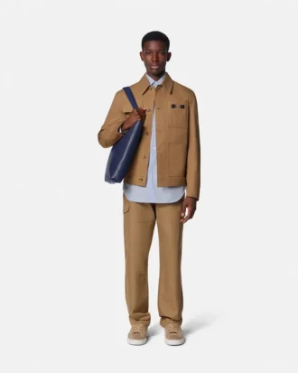 Chemise rayée brodée Medusa