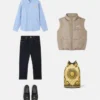 Chemise rayée pour enfant avec logo Safety Pin
