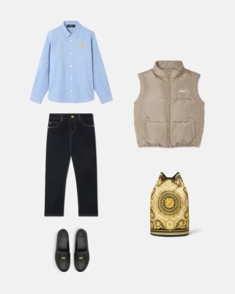 Chemise rayée pour enfant avec logo Safety Pin