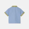 Chemise à rayures imprimées en popeline de coton pour enfants Chemise à rayures imprimées en popeline de coton pour enfants