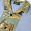 Chemise à rayures imprimées en popeline de coton pour enfants
