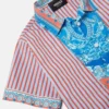 Chemise à rayures imprimées en popeline de coton pour enfants Chemise à rayures imprimées en popeline de coton pour enfants