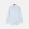 Chemise slim en popeline de coton rayée Chemise slim en popeline de coton rayée