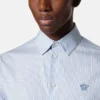 Chemise slim en popeline de coton rayée Chemise slim en popeline de coton rayée