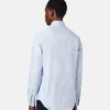 Chemise slim en popeline de coton rayée Chemise slim en popeline de coton rayée