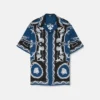 Chemise slim en twill de soie imprimé