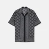 Chemise slim en twill de soie imprimé