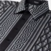 Chemise slim en twill de soie imprimé