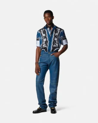 chemise slim en twill de soie imprim 2 330x413 - Chemise slim en twill de soie imprim&eacute;
