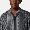 Chemise slim en twill de soie imprimé
