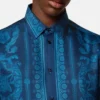 Chemise slim en twill de soie imprimé