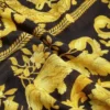 Châle à franges imprimé en mélange de cachemire 140 cm