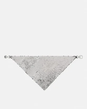 Collier bandana en maille métallique