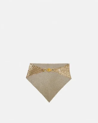Collier bandana en maille métallique