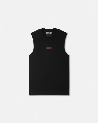Débardeur slim en jersey côtelé avec logo