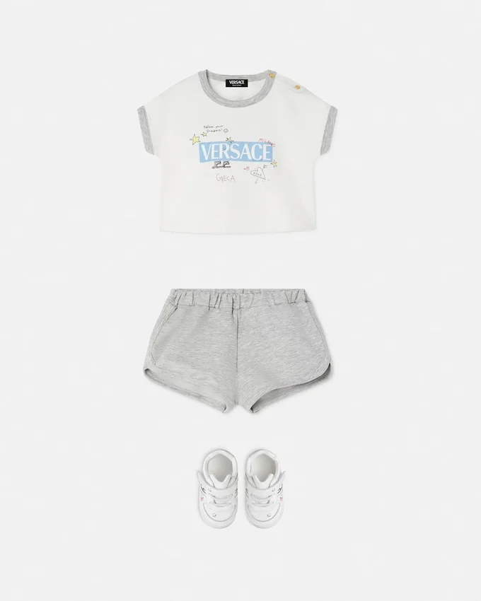 Ensemble bébé en jersey de coton imprimé Ensemble bébé en jersey de coton imprimé