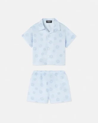Ensemble bébé en popeline de coton imprimée