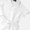 Ensemble bébé en popeline de coton jacquard Ensemble bébé en popeline de coton jacquard