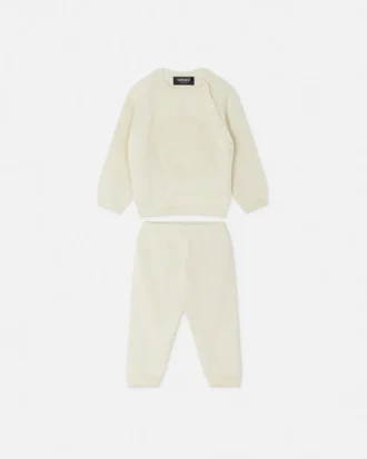 Ensemble bébé en tricot de coton brodé