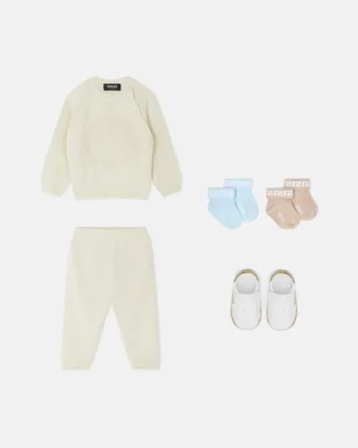 Ensemble bébé en tricot de coton brodé