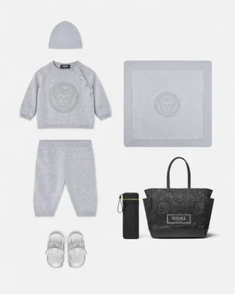 Ensemble bébé en tricot de coton brodé