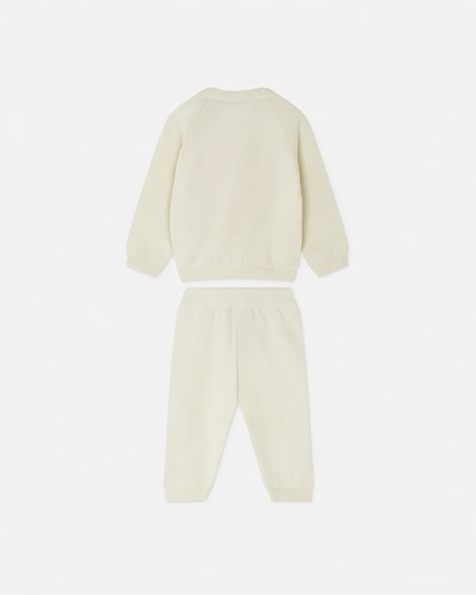 Ensemble bébé en tricot de coton brodé Ensemble bébé en tricot de coton brodé