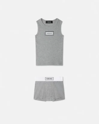 Ensemble de sous-vêtements en jersey de coton côtelé pour enfants Ensemble de sous-vêtements en jersey de coton côtelé pour enfants