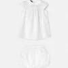 Ensemble robe bébé en popeline de coton dévoré