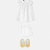 Ensemble robe bébé en popeline de coton dévoré