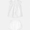 Ensemble robe bébé en popeline de coton dévoré