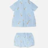 Ensemble robe bébé à fines rayures