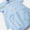 Ensemble robe bébé à fines rayures
