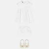 Ensemble robe en popeline de coton brodée pour bébé