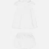 Ensemble robe en popeline de coton brodée pour bébé