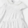 Ensemble robe en popeline de coton brodée pour bébé