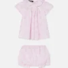 Ensemble robe imprimée en popeline de coton pour bébé