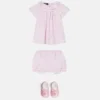 Ensemble robe imprimée en popeline de coton pour bébé