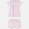 Ensemble robe imprimée en popeline de coton pour bébé