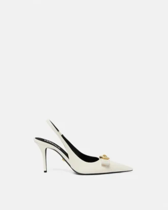 Escarpins à bride arrière en cuir Gianni Ribbon 85 mm
