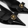 Escarpins à bride arrière en cuir verni Gianni Ribbon 45 mm Escarpins à bride arrière en cuir verni Gianni Ribbon 45 mm