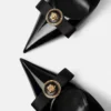 Escarpins à bride arrière en cuir verni Gianni Ribbon 85 mm Escarpins à bride arrière en cuir verni Gianni Ribbon 85 mm