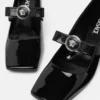 Escarpins à talons carrés en cuir verni Gianni Ribbon 55 mm Escarpins à talons carrés en cuir verni Gianni Ribbon 55 mm