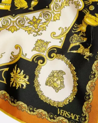 Foulard en twill de soie imprimé 45 cm