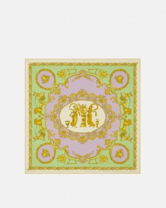 Foulard en twill de soie imprimé 90 cm