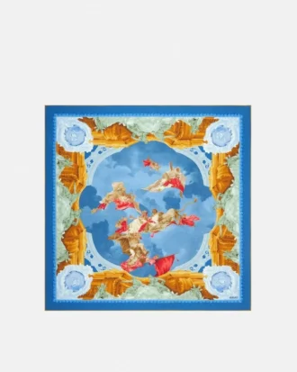 Foulard en twill de soie imprimé 90 cm