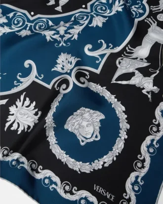 Foulard en twill de soie imprimé 90 cm